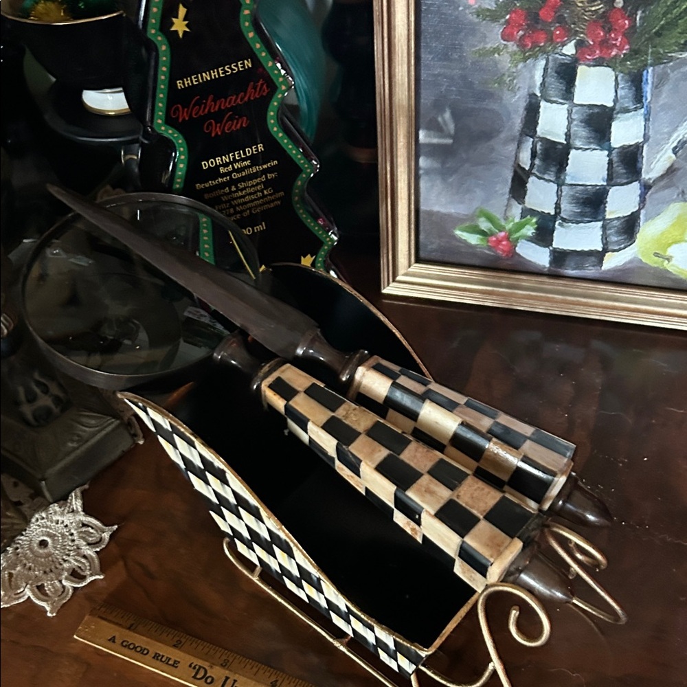 VINTAGE ART DECO Magnifying Glass & Letter Opener DESK SET - Picture 5 of 6